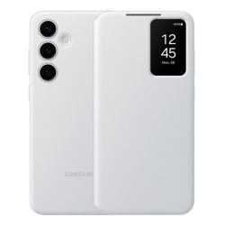   HUSĂ! - Husă SAMSUNG în picioare (FLIP activ, deschidere laterală, față transparentă) ALB Samsung Galaxy S24 Plus (SM-S926)