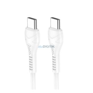 HOCO X37 cablu de date (Tip-C - Tip-C, 60W, 100cm, anti-rupere) ALB