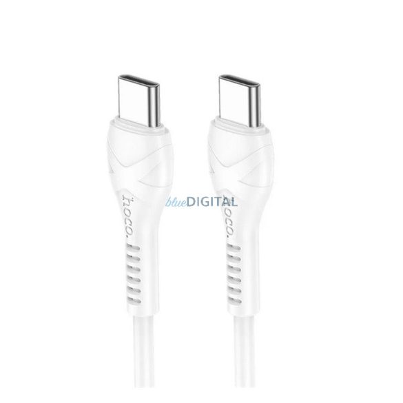 HOCO X37 cablu de date (Tip-C - Tip-C, 60W, 100cm, anti-rupere) ALB