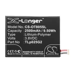   Baterie Li-Polymer CAMERON SINO (3,8V/2500mAh, compatibil Alcatel CAC2580010C2) NEGRU Alcatel Pixi 4 6 (OT-8050D), One Touch Pixi 3 8 LTE (OT-9022X), One Touch Pixi 3 8 (OT-9005X)