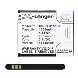   Baterie CAMERON SINO Li-Ion (3,7V/1300mAh, compatibil cu Panasonic 454854AR) NEGRU Panasonic KX-TU160 Senior, KX-TU155 Senior, KX-TU150 Senior