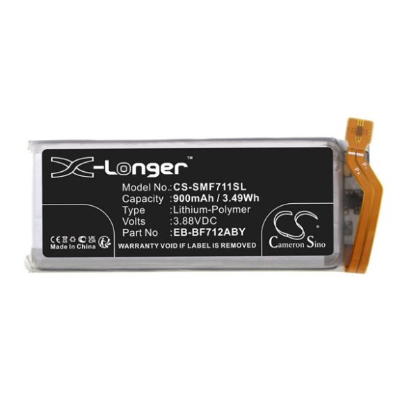 Baterie Li-Polymer CAMERON SINO (3,88V/900mAh, compatibil cu Samsung EB-BF712ABY, partea superioară) NEGRU Samsung Galaxy Z Flip3 5G (SM-F711)