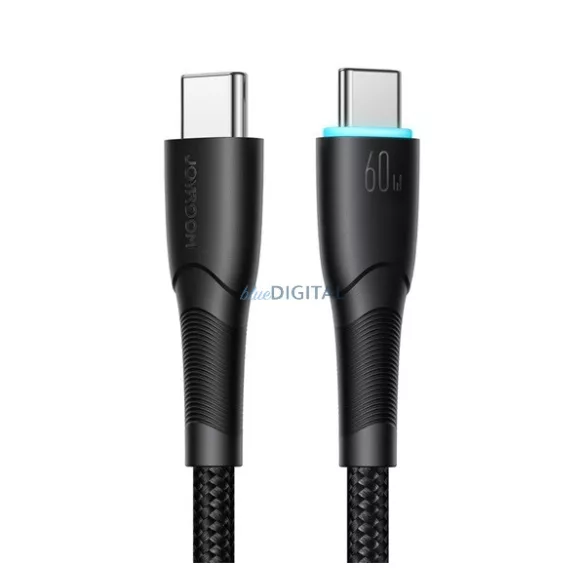 JOYROOM STARRY cablu de date (Tip-C - Tip-C, 60W, încărcător rapid PD, 100cm, indicator LED) NEGRU