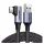 UGREEN cablu de date (USB - Tip-C, 3A, încărcător rapid 3.0, 100cm, 90 grade, șiret) NEGRU