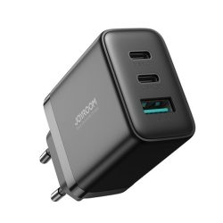   Încărcător de rețea JOYROOM USB+2 prize de tip C (32W, încărcător rapid PD) NEGRU