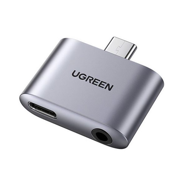 Adaptor audio și încărcător UGREEN (distribuitor, tip C + mufă jack de 3,5 mm - Tip C) GREY