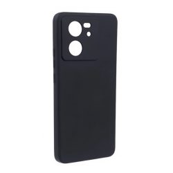   HUSĂ! - Protector de telefon din silicon (mat, microfibră de pluș interior anti-zgârieturi, premium) NEGRU Xiaomi 13T Pro, 13T