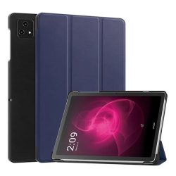   Carcasă în picioare, efect piele (FLIP activ, deschidere laterală, TRIFOLD, suport pentru masă) DARK BLUE T Tabletă 5G ( 2023 )