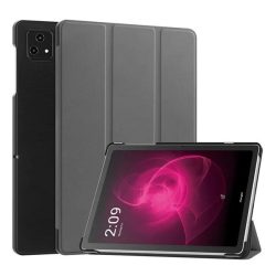   Carcasă în picioare, efect piele (FLIP activ, deschidere laterală, TRIFOLD, suport pentru masă) DARK GREY T Tabletă 5G ( 2023 )