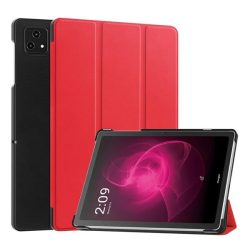   Carcasă în picioare, efect piele (FLIP activ, deschidere laterală, TRIFOLD, suport pentru masă) RED T Tablet 5G ( 2023 )