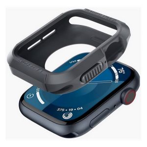 Cadru de ceas din plastic SPIGEN RUGGED ARMOR (rezistență la impact) GRI Apple Watch Series 9 45mm, Watch Series 8 45mm, Watch Series 7 45mm