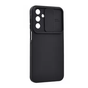 HUSĂ! - Protector de telefon din silicon (mat, interior din microfibră de pluș, protecție pentru cameră) NEGRU Samsung Galaxy A15 5G (SM-A156), Galaxy A15 (SM-A155)