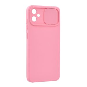 Protecție siliconică pentru telefon (mată, interior din microfibră plușată, protecție pentru cameră) CULOARE ROSE Samsung Galaxy A05 (SM-A055F)