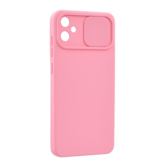 Protecție siliconică pentru telefon (mată, interior din microfibră plușată, protecție pentru cameră) CULOARE ROSE Samsung Galaxy A05 (SM-A055F)