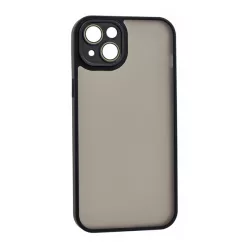   HUSĂ! - Husă silicon pentru telefon (rezistent la șocuri, spate acrilic, protecțiede cameră) negru Apple iPhone 15 Plus