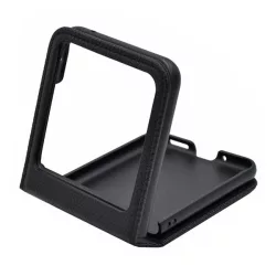   HUSĂ! - Carcasa in picioare, efect piele (FLIP, deschidere laterala, suport de birou, romb) NEGRU Motorola Razr 40 Ultra (XT2321-3)