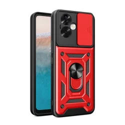   HUSĂ! - Protector de telefon din plastic Defender (rezistenta la impact, interior din silicon, inel de retinere, protectie camera) RED Oppo A79 5G