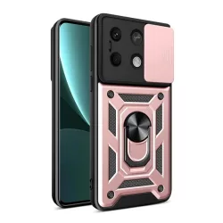   HUSĂ! - Defender plastic protecțiede telefon (rezistent la șocuri, silicon interior, inel de reținere, protecțiede cameră) GOLDEN Xiaomi Redmi Note 13 5G