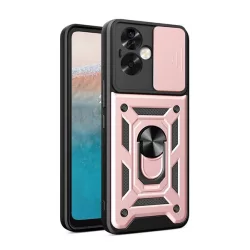   HUSĂ! - Protector de telefon din plastic Defender (rezistenta la impact, interior din silicon, inel de retinere, protectie camera) ROZ Oppo A79 5G