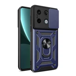   HUSĂ! - Protector de telefon din plastic Defender (rezistenta la impact, interior din silicon, inel de retinere, protectie camera) ALBASTRU INCHIS Xiaomi Redmi Note 13 Pro 5G