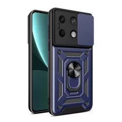   HUSĂ! - Protector de telefon din plastic Defender (rezistenta la impact, interior din silicon, inel de retinere, protectie camera) ALBASTRU INCHIS Xiaomi Redmi Note 13 5G