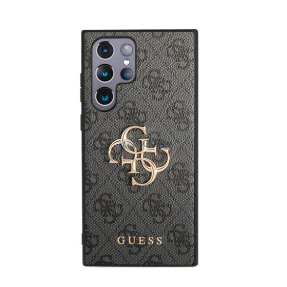 HUSĂ! - GUESS 4G BIG METAL LOGO plastic protector de telefon (rezistent la șocuri, efect de piele spate) BEAUTY GREEN Samsung Galaxy S24 Ultra (SM-S928)