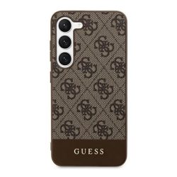   HUSĂ! - Protector de telefon din plastic GUESS 4G STRIPE (spate textil) MARO Samsung Galaxy S24 Ultra (SM-S928)