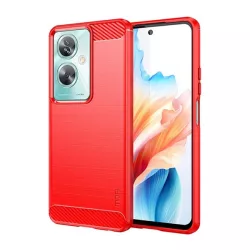   HUSĂ! - Protector de telefon din silicon MOFI (rezistenta la impact, colt cu perna de aer, periat, model carbon) RED Oppo A79 5G
