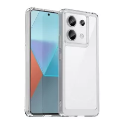   HUSĂ! - protecțiede plastic pentru telefon (cadru de silicon, rezistent la șocuri, spate transparent) pentru Xiaomi Redmi Note 13 Pro 5G