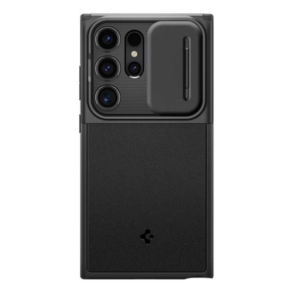 Protectie din plastic pentru telefon SPIGEN OPTIK ARMOR (cadru din silicon, protectie camera) NEGRU Samsung Galaxy S24 Ultra (SM-S928)