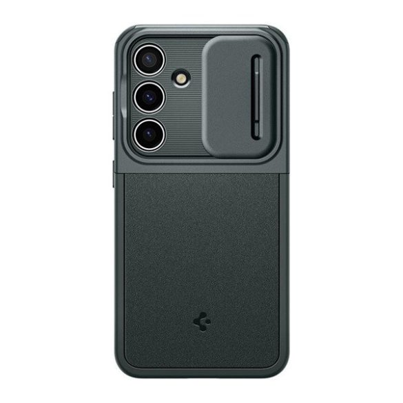 Protectie din plastic pentru telefon SPIGEN OPTIK ARMOR (cadru din silicon, protectie camera) VERDE ÎNCHIS Samsung Galaxy S24 (SM-S921)