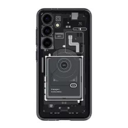   HUSĂ! - SPIGEN ULTRA HYBRID ZERO ONE plastic protecțiede telefon (rezistent la șocuri, cadru cu bule) BREECHED Samsung Galaxy S24 (SM-S921)