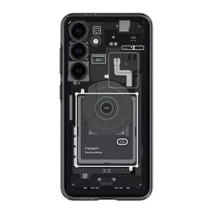 HUSĂ! - SPIGEN ULTRA HYBRID ZERO ONE plastic protecțiede telefon (rezistent la șocuri, cadru cu bule) BREECHED Samsung Galaxy S24 (SM-S921)