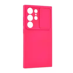   HUSĂ! - Protector din silicon pentru telefon (mat, interior din microfibră de pluș, protector pentru cameră) MAGENTA Samsung Galaxy S24 Ultra (SM-S928)