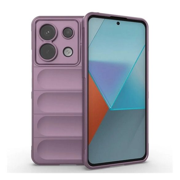 Husă silicon pentru telefon (rezistent la șocuri, protecția camerei, 3D) LILA Xiaomi Redmi Note 13 Pro 5G
