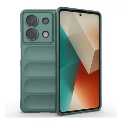   HUSĂ! - Protectie din silicon pentru telefon (rezistenta la socuri, protectie camera, 3D) VERDE INCHIS Xiaomi Redmi Note 13 5G