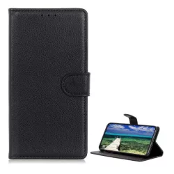   HUSĂ! - Carcasa in picioare, efect piele (FLIP, deschidere laterala, suport desktop, premium) NEGRU Xiaomi Redmi Note 13 4G