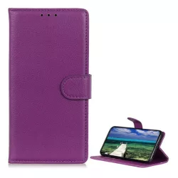   HUSĂ! - Carcasa in picioare, efect piele (FLIP, deschidere laterala, suport desktop, premium) PURPLE Oppo A79 5G