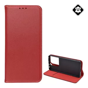 HUSĂ! - Husă stativă, piele naturală (FLIP, deschidere laterală, desktop) BURGUNDY Xiaomi Redmi Note 13 Pro 5G