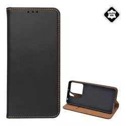   HUSĂ! - Carcasa in picioare, piele naturala (FLIP, deschidere laterala, suport desktop) NEGRU Xiaomi Redmi Note 13 5G