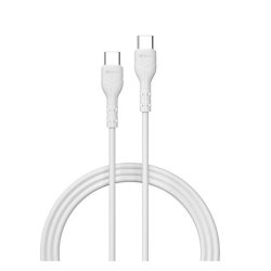   Cablu de date DEVIA (Tip-C - Tip-C, 3A, încărcător rapid, 100cm) ALB