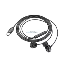   Căști HOCO POWER STAR (Type-C, microfon, buton de înregistrare) NEGRU