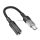 Cablu adaptor audio HOCO SPIRIT (mufă jack de 3,5 mm - Tip C, 15 cm) NEGRU