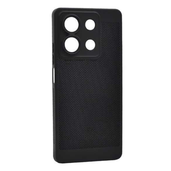 Protectie din plastic pentru telefon (respirabila, perforata, protectie camera) NEGRU Xiaomi Redmi Note 13 5G