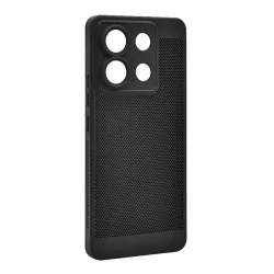   HUSĂ! - Protectie din plastic pentru telefon (respirabila, perforata, protectie camera) NEGRU Xiaomi Redmi Note 13 Pro 5G