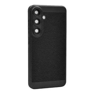 HUSĂ! - Protector din plastic pentru telefon (respirabil, perforat, protector pentru cameră) NEGRU Samsung Galaxy A55 5G (SM-A556)