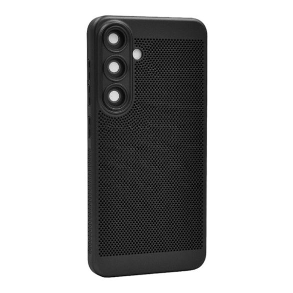 Protector din plastic pentru telefon (respirabil, perforat, protector pentru cameră) NEGRU Samsung Galaxy A55 5G (SM-A556)
