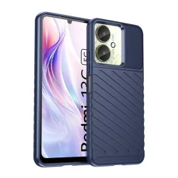   HUSĂ! - Husă silicon pentru telefon (rezistent la impact, cu dungi, model convex) CUTTING albastruXiaomi Redmi 13C