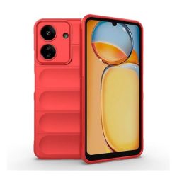   HUSĂ! - Protectie din silicon pentru telefon (rezistenta la socuri, protectie camera, 3D) ROSU Xiaomi Redmi 13C