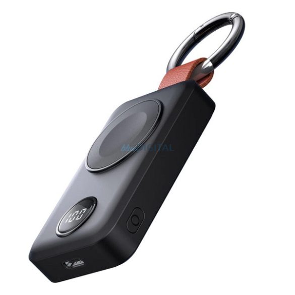 Încărcător de urgență JOYROOM cu priză Type-C (2000mAh, 3W, încărcător rapid, încărcător Apple Watch, afișaj LED) NEGRU